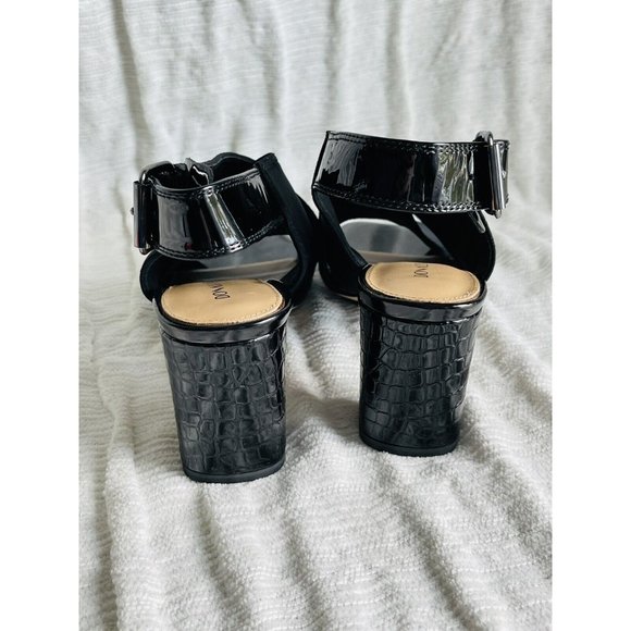 NWOB Donald Pliner Pyper Slingback Croco Printed Heel Dress Sandals - Size 6.5 - Picture 11 of 12